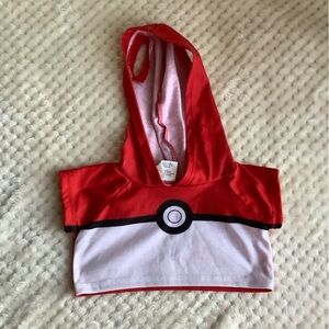 Build A Bear Workshop Pokemon Red and White Pokeball Hoodie